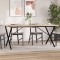 vidaXL Masă bucătărie, cadru X, 180x90x75,5 cm lemn masiv pin și Oţel