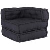 Puf modular Gossi antracit 70x70x54 cm, bumbac 100%, umplutură spumă, design flexibil, scaun confortabil, ideal interior/exterior