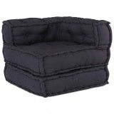 Puf modular Gossi antracit 70x70x54 cm, bumbac 100%, umplutură spumă, design flexibil, scaun confortabil, ideal interior/exterior