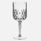 Pahar pentru vin cu picior, Plastic Transparent, Model Diamant, 350 ml, CMCLASS
