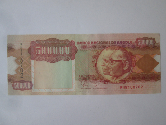 Angola 500000 Kwanzas 1991 UNC