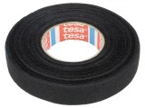 Banda din panza vata din PET W 15mm L 15m neagra TESA 51608-00006-00