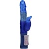 Vibrator Iepuras Rotativ Albastru, 8 Moduri, 2 Motoare Puternice, Bile Metalice, Rezistent la Apa, Stimulare Clitoris si Punct G