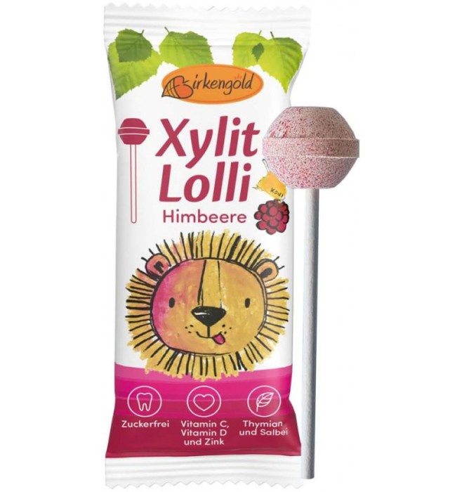 Acadea din Xylitol cu Zmeura 6 grame Birkengold