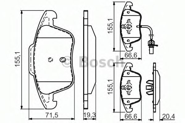 Set placute frana,frana disc AUDI A4 Allroad (8KH, B8) (2009 - 2016) BOSCH 0 986 494 538