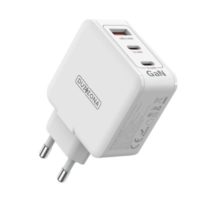 Incarcator GaN Fast Charging USB, 2xType-C Duzzona T9, 65W foto