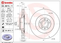 BREMBO 09.9915.11 PRIME LINE - UV Coated Disc frana