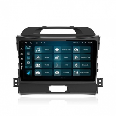 Navigatie Kia Sportage (2010-2016) 4GB RAM Android 13 Quadcore DSP GPS Wi-FI Carplay Android Auto USB Bluetooth Waze Touchscreen 9 inch foto