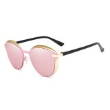 Cumpara ieftin Ochelari de Soare Cat Eye Mirror Pink Gold, Polarizați, Include Toc, Săculeț și Lavetă de Curățare, Protecție UV400