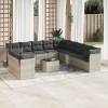 Gossi set canapele de gradina cu perne, 12piese gri deschis poliratan