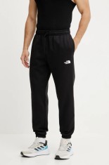 The North Face pantaloni de trening Simple Dome barbati, culoarea negru, neted, NF0A8C1WJK31