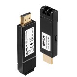 Extender Lindy Fibra Optica, 300m, 10.2Gbps, Rezolutie 3840x2160 60Hz, Negru