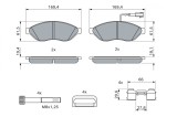 BOSCH 0 986 494 591 set placute frana,frana disc