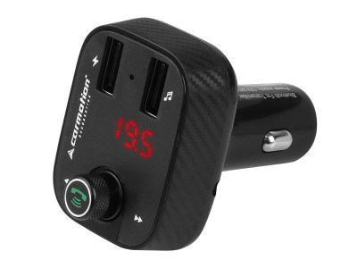 Transmițător Fm Led + Handsfree + Voltmetru 8-30v + 2x &amp;icirc;ncărcător Usb 3.4a Carmotion 86326 foto