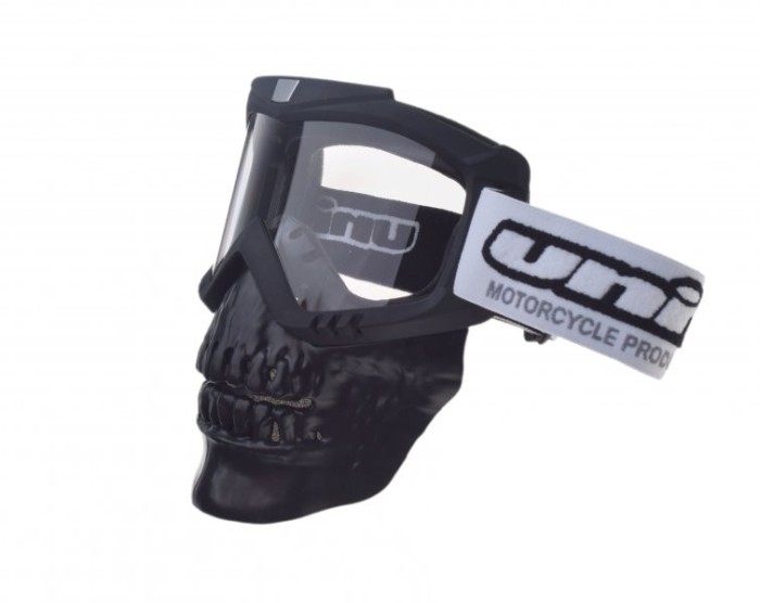 Ochelari motocross/atv/enduro Unit, model masca craniu, culoare rama negru, lent... Cod Produs: MX_NEW AB361015A