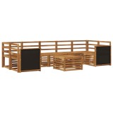 vidaXL Set de canapele de exterior 8 pcs natural Lemn Solid de Acacia 3384130