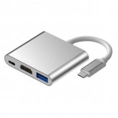 Adaptor Convertor USB 3.1 Type C la HDMI 4K, USB 3.0 si USB Type C foto