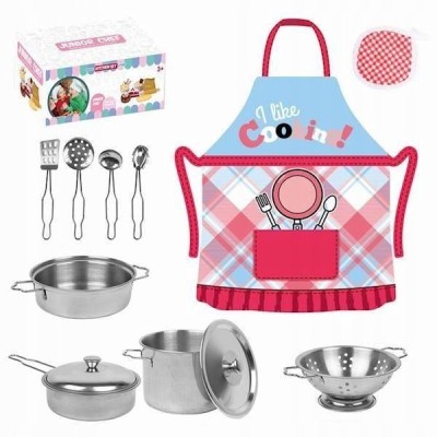 Set accesorii bucatarie pentru copii, sort, vase si ustensile de gatit, 12 elemente foto