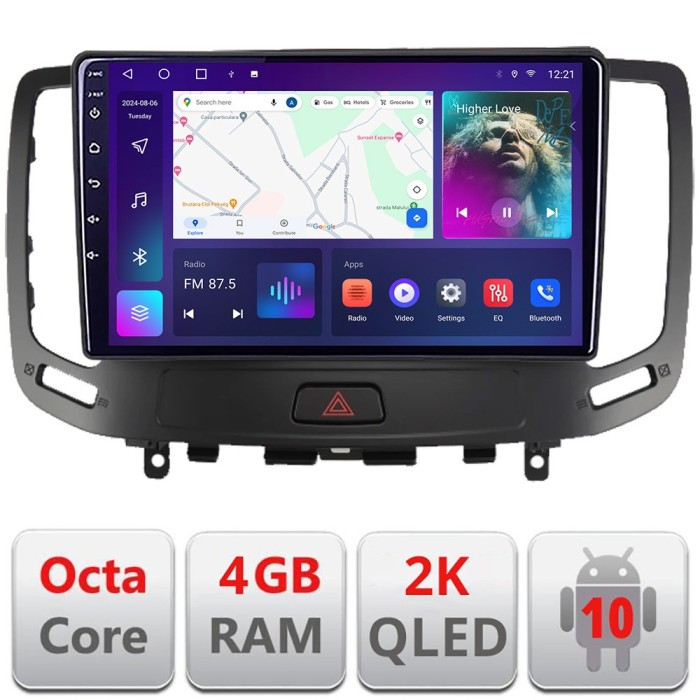 Navigatie Infiniti G35 G37 2006-2013 Android ecran Qled 2K Octa core 4+32 KIT-G25+EDT-E409-2K CarStore Technology