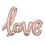 Balon din Folie Metalizata, Umflare cu Aer sau Heliu Rose Gold