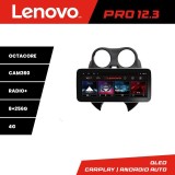 Navigatie dedicata Nissan Micra 2010-2014 Lenovo PRO 12.3" QLED 8GB+256GB 4G Carplay Android Auto