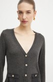 Morgan cardigan din amestec de lana MJE culoarea gri, light, MJE