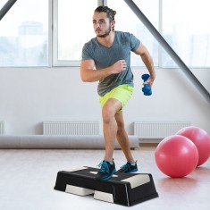HomCom stepper profesional pentru aerobic, inaltime reglabila foto