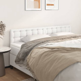VidaXL Tăblii de pat, 2 buc, alb, 80x5x78/88 cm, piele ecologică