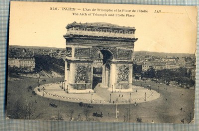 AD 474 C. P. VECHE - PARIS -L&amp;#039;ARC DE TRIOMPHE ET LA PLACE DE L&amp;#039;ETOILE -FRANTA foto