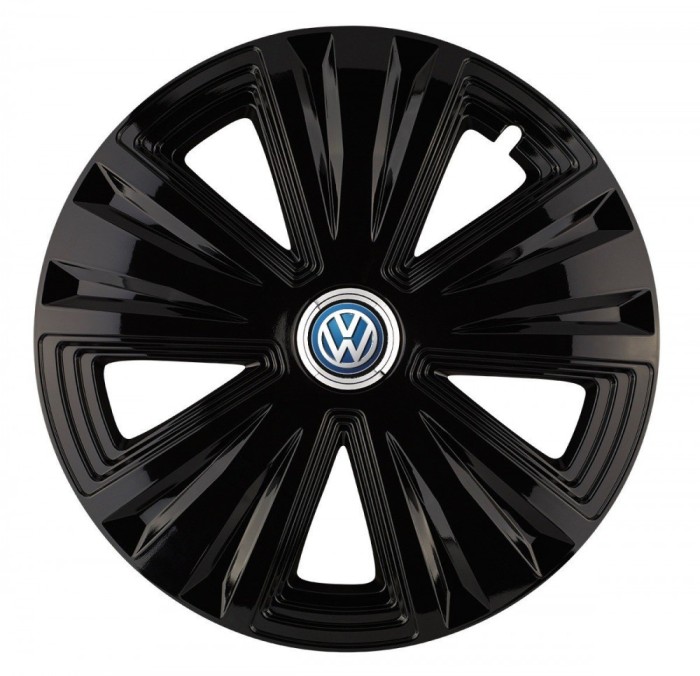 Set 4 capace roti Glory Negru R16 pentru gama auto Volkswagen