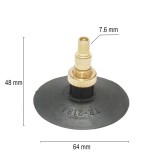 Valva aplicata pentru camera de aer TR218A, cu palarie mare 64 mm