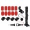Kit marca Surewo de montaj a camerei GoPro Hero 13,12,11,10,9,8,7,6 Session, Osmo Action, SJCAM la casca de motocicleta