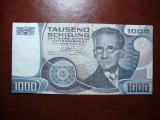 Austria 1000 Schilling 1983, Bancnota Stare Excelenta, Numismatica