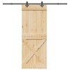 VidaXL Ușă glisantă cu set feronerie, 90x210 cm, lemn masiv de pin 3332781