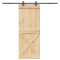 vidaXL Ușă glisantă cu set feronerie, 90x210 cm, lemn masiv de pin 3332781