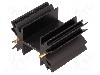 Radiator extrudat, 38.1mm x neagra, FISCHER ELEKTRONIK - SK129-38STS