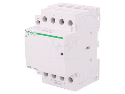 Contactor 3-poli 40A 230-240V NO IP20 foto
