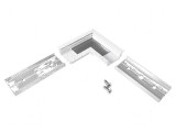 Conector 90&deg; alb aluminiu GROOVE14