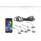 Set 6 lampi cu LED RGB 12V control prin aplicatie telefon. Diverse jocuri de lumini sau lumina continua. Cod: 1110106/P6 Automotive TrustedCars