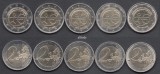 GERMANIA 2 euro, 2009 A, D, F, G, J, 10 ani UE