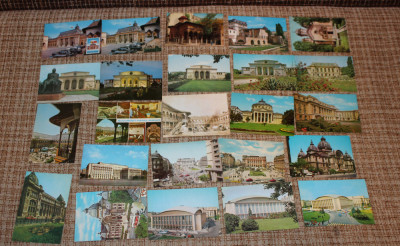 lot 69 carti postale color circulate si necirculate cu imagini din Bucuresti foto