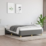 VidaXL Cadru de pat fără saltea, gri &icirc;nchis, 140x190 cm, textil 347158