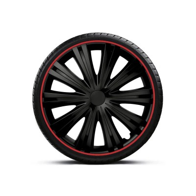 SET CAPACE ROTI 15` NEGRE CU MARGINE ROSIE GIGA R 96922 foto
