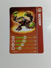 Skylanders Scorp - card
