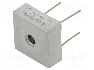 Punte redresoare monofazată DC COMPONENTS Urmax 100V 25A 400A THT foto