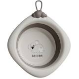 Cada pliabila pentru baie pentru copii, flippy, cadita pentru bebelusi, model romb koala, gri, 30x30x3.5 cm, 4l