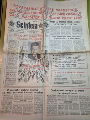 scanteia 26 ianuarie 1984-ziua de nastere a lui ceausescu foto