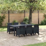 VidaXL Set Dining Grădină 7 pcs Antracit 200 x 100 x 73 cm