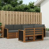 Cumpara ieftin Set de canapele de exterior 7 buc. 7-Locuri Natural si Antracit