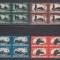 ROMANIA 1948 LP 245 MUNCA IN COMUNICATII BLOCURI DE 4 TIMBRE MNH